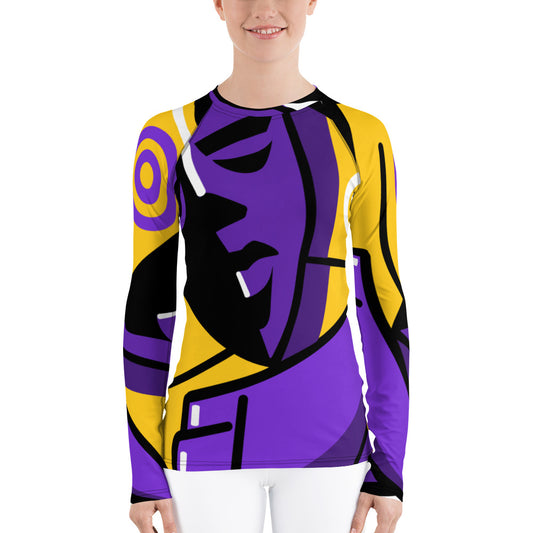 Sleeping Manga - Women's Rash Guard - RealBigEnvelope