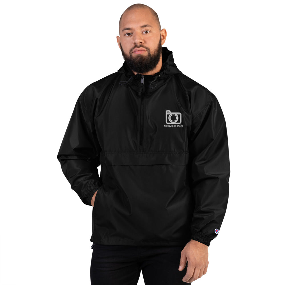 Embroidered Camera Logo Packable Jacket - RealBigEnvelope