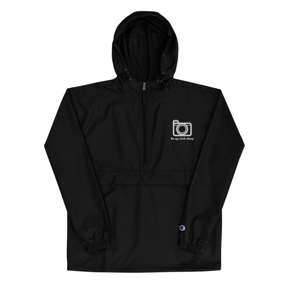 Embroidered Camera Logo Packable Jacket - RealBigEnvelope