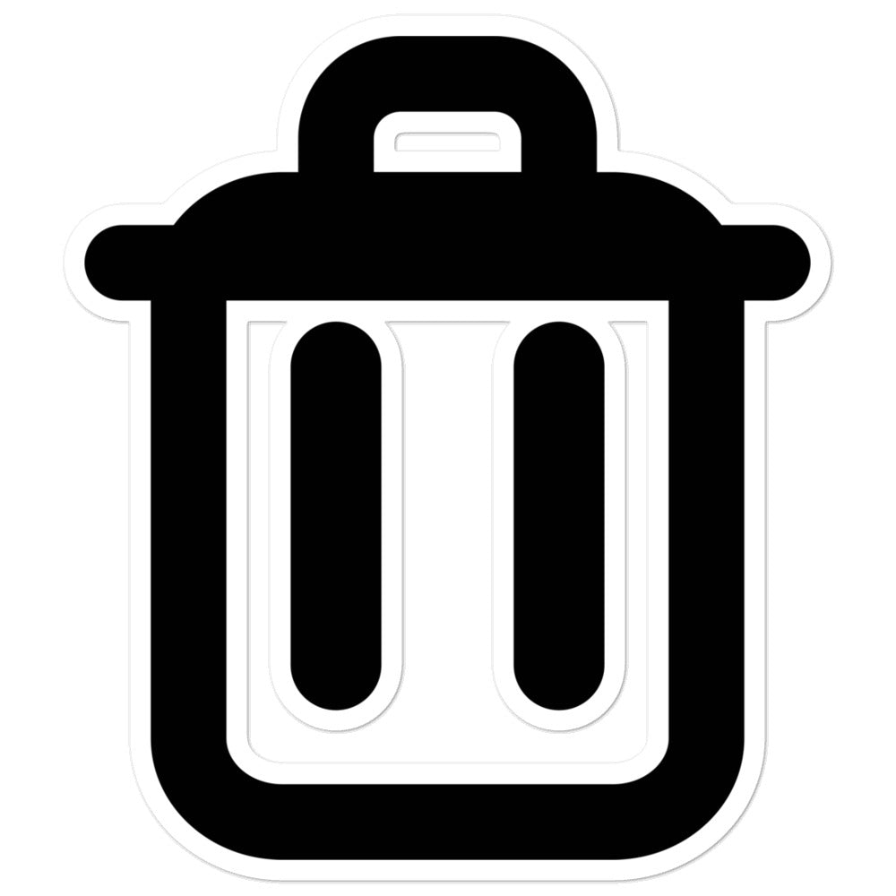 Bubble-free stickers - Trash Can - RealBigEnvelope