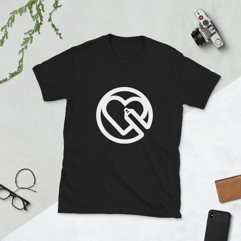 Heart & Pencil Print - Short-Sleeve Unisex T-Shirt - RealBigEnvelope
