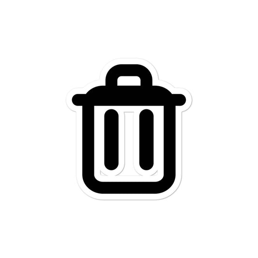 Bubble-free stickers - Trash Can - RealBigEnvelope
