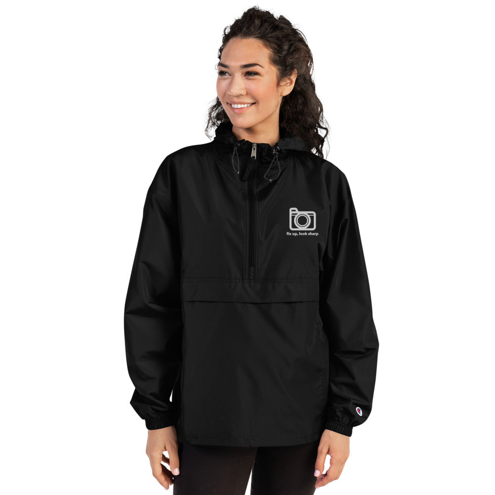 Embroidered Camera Logo Packable Jacket - RealBigEnvelope