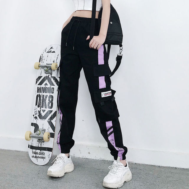 Hot Big Pockets Cargo pants women High Waist Loose Streetwear pants Baggy Tactical Trouser hip hop high quality joggers pants