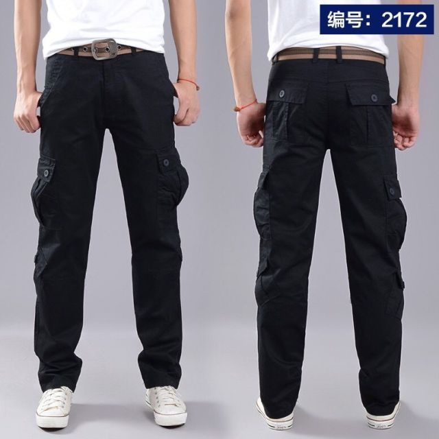 Side Zipper Pockets Cargo Harem Joggers Pants Men 2021 Tactical Casual Harajuku Streetwear Sweatpant Trousers Male Pants baggy