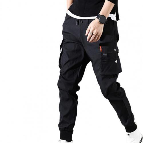 Hot!Autumn Men Pants Hip Hop Harem Joggers Pants 2021New Male Trousers Mens Solid Multi-pocket Cargo Pants Skinny Fit Sweatpants