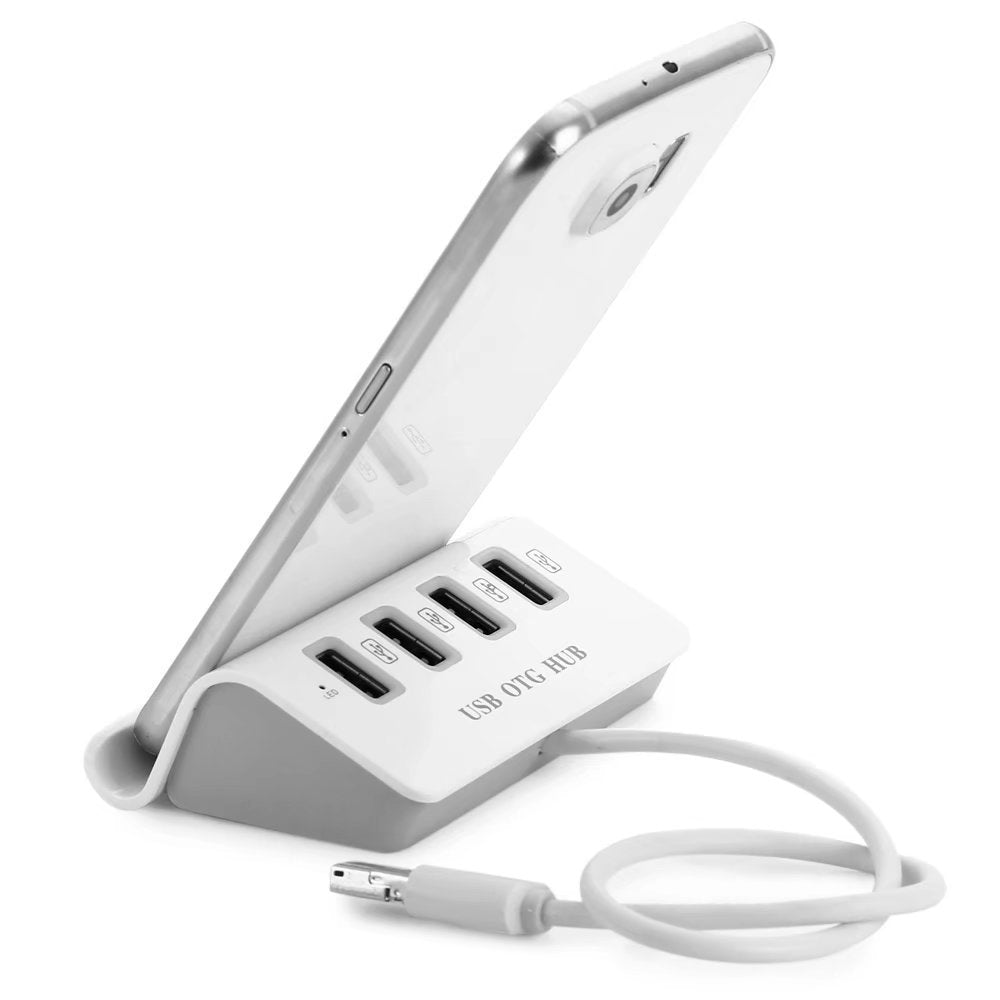 in 1 USB OTG Hub Phone Holder with Micro USB Head - RealBigEnvelope
