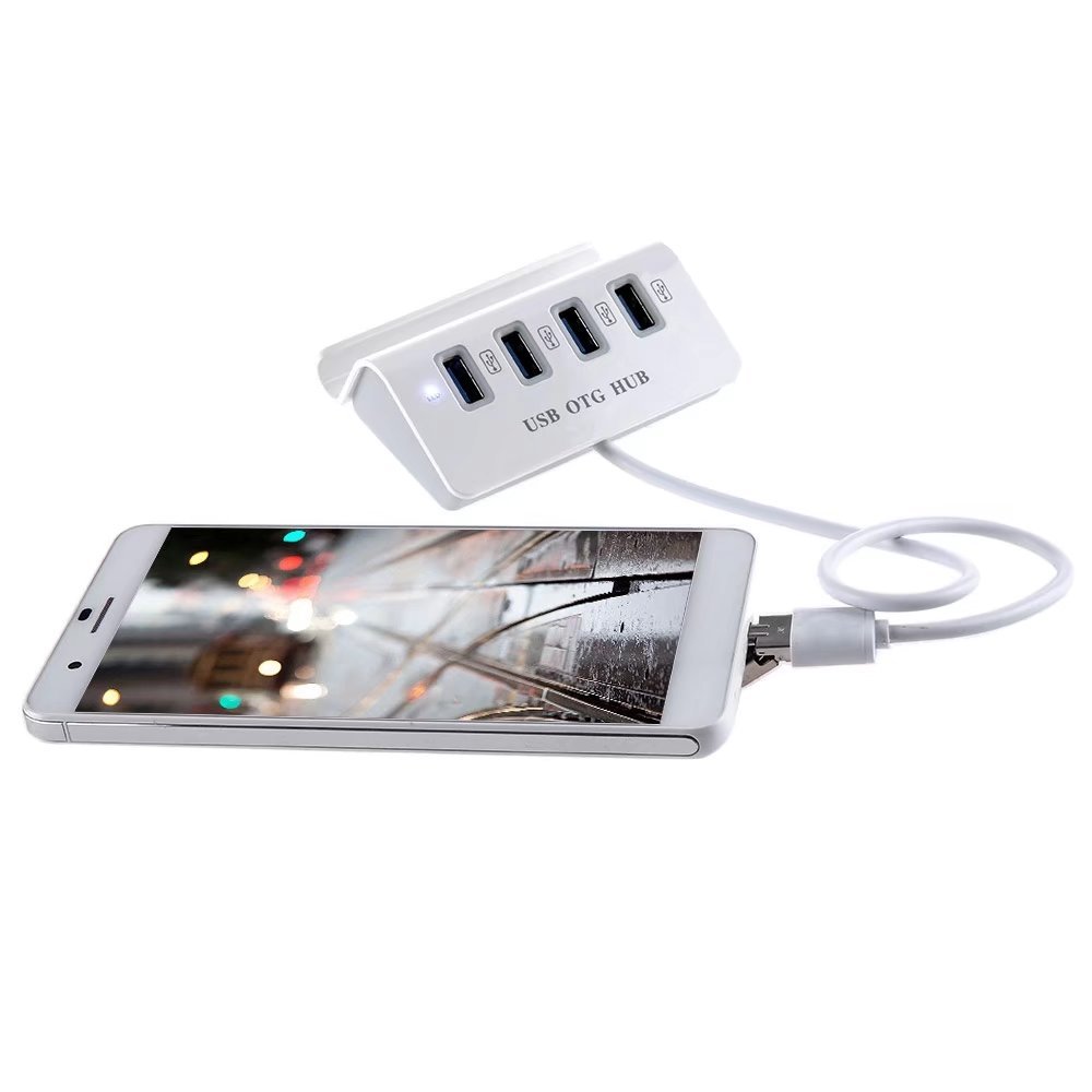 in 1 USB OTG Hub Phone Holder with Micro USB Head - RealBigEnvelope