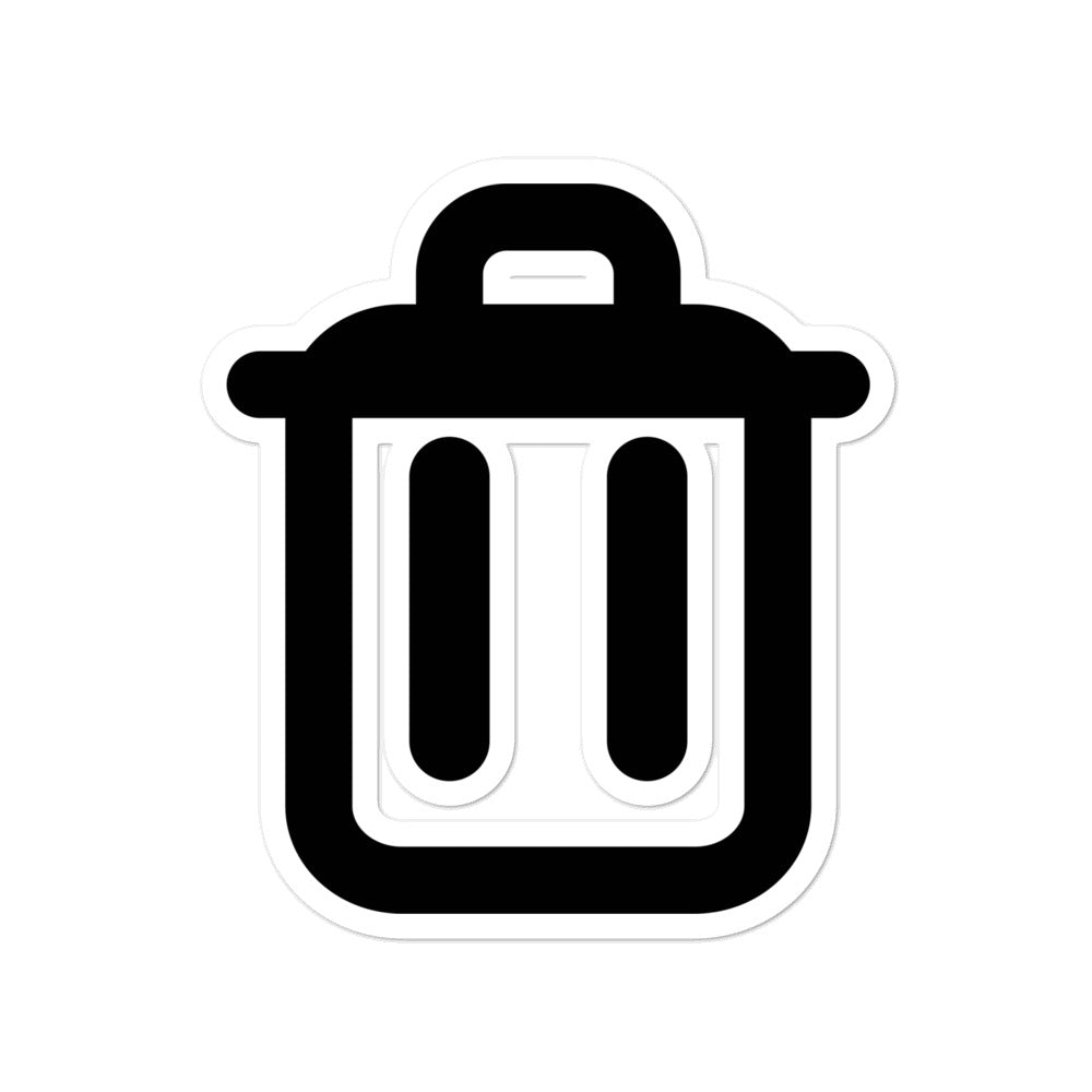 Bubble-free stickers - Trash Can - RealBigEnvelope