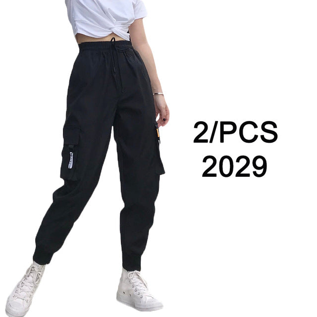 Hot Big Pockets Cargo pants women High Waist Loose Streetwear pants Baggy Tactical Trouser hip hop high quality joggers pants