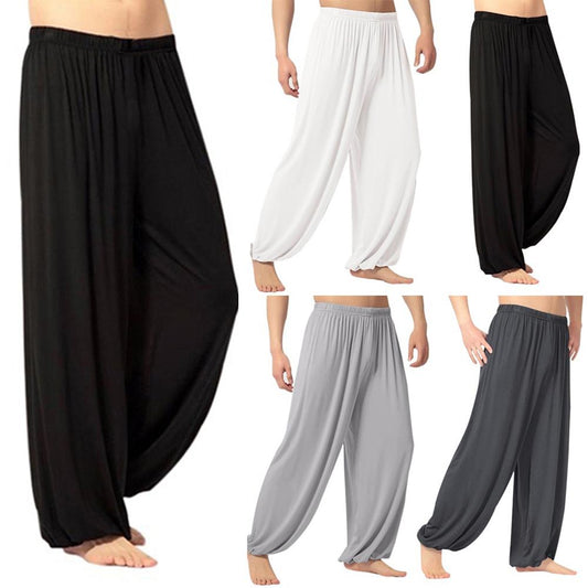 Yoga Pants Men Casual Solid Baggy Trousers