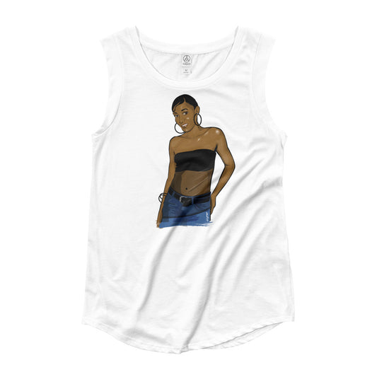 Slinky K - Ladies’ Cap Sleeve T-Shirt Print
